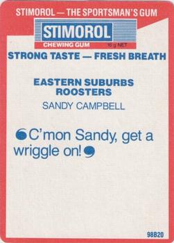 1990 Stimorol NRL #49 Sandy Campbell Back